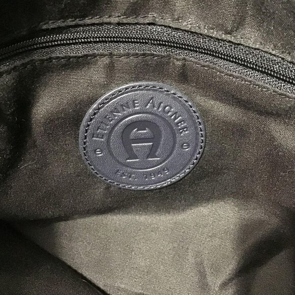 Genuine Etienne Aigner Est. 1949 Hand Bag - Genuine Cowhide Leather - Dark Blue - Picture 4 of 5